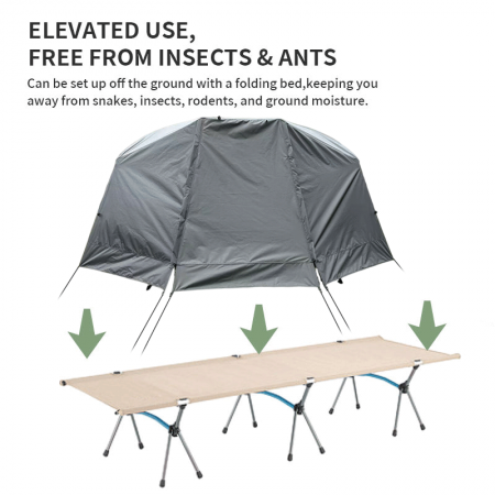 Tienda de campaña impermeable para viajes, senderismo y actividades al aire libre con toldo, una habitación, fácil de montar. 