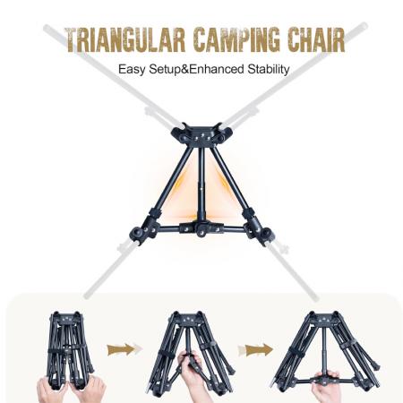 Silla plegable ultraligera de respaldo alto para exteriores, portátil, para playa y camping.
