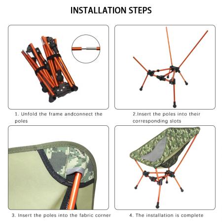 Silla plegable portátil para exteriores, ideal para picnic, pesca y camping.