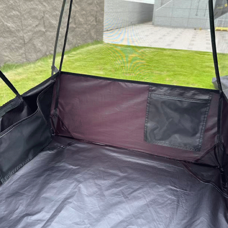 Tienda de campaña impermeable para viajes, senderismo y actividades al aire libre con toldo, una habitación, fácil de montar. 