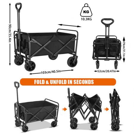 Carrito de jardín, carrito de playa, carrito plegable, carretilla de mano, carrito plegable 