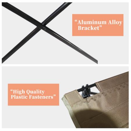 Mesa plegable portátil para cocinar rollos de huevo, ideal para acampar al aire libre, con mantel de tela Oxford.