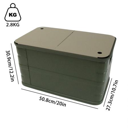 Caja de almacenamiento de aluminio de gran capacidad, apilable y abierta, para camping, OEM, impermeable, para viajes al aire libre, para coche. 