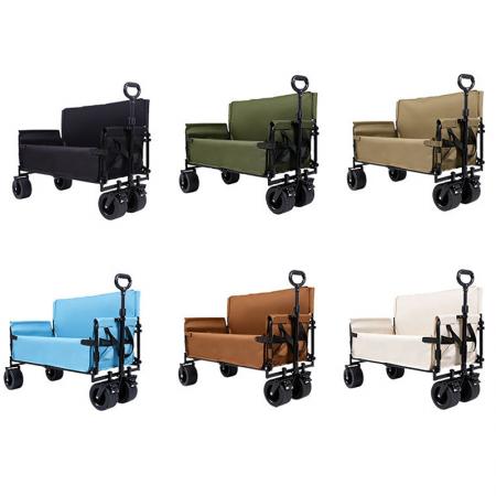 Carro plegable utilitario de gran capacidad, resistente y plegable, ideal para la playa. 