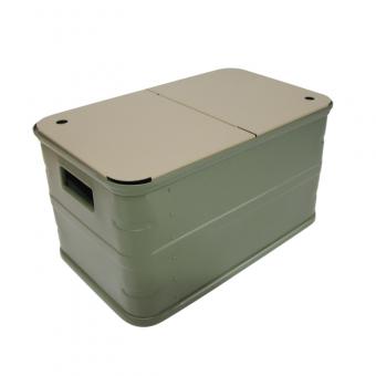 Caja de almacenamiento de camping de aluminio impermeable de gran capacidad y diseño abierto