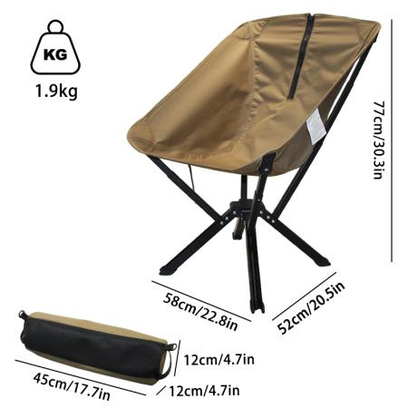 Silla de camping plegable ultraligera, compacta y portátil de aluminio para viajes al aire libre, apertura rápida y para viajes.