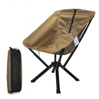Silla de camping compacta plegable de aluminio de apertura rápida para viajes.