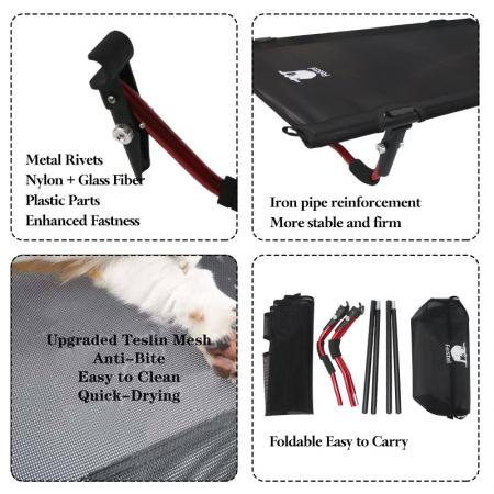 Cama para mascotas plegable, compacta y ultraligera, portátil y con logotipo personalizado para camping.