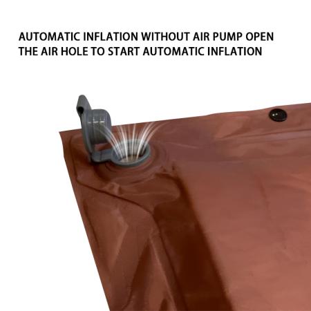 Colchón de aire plegable, autoinflable, portátil y resistente a la humedad, de doble grosor, para exteriores. 
