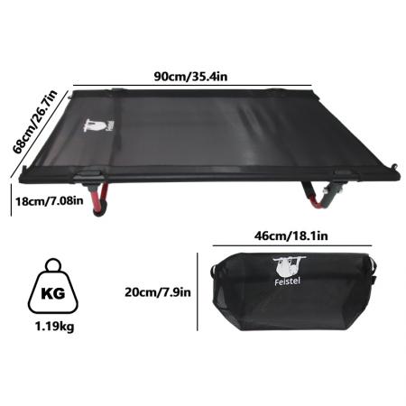 Cama para mascotas plegable, compacta y ultraligera, portátil y con logotipo personalizado para camping.