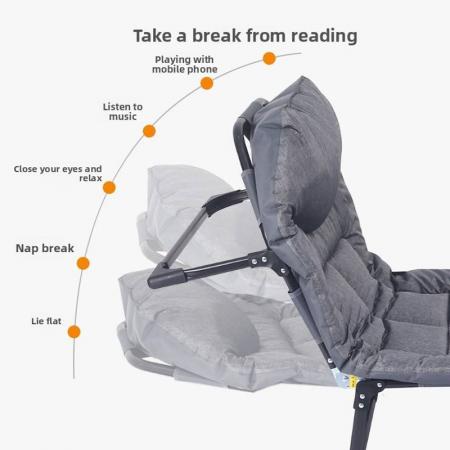 Cama plegable multifuncional portátil para exteriores con estructura de acero de 4 patas y recubrimiento en polvo. 