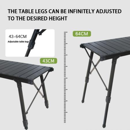 Mesa plegable ultraligera portátil de aleación de aluminio para enrollar huevos, mesa multifuncional IGT para camping. 