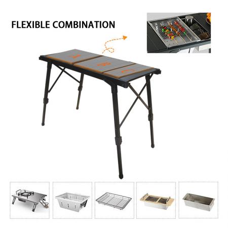 Mesa plegable ultraligera portátil de aleación de aluminio para enrollar huevos, mesa multifuncional IGT para camping. 