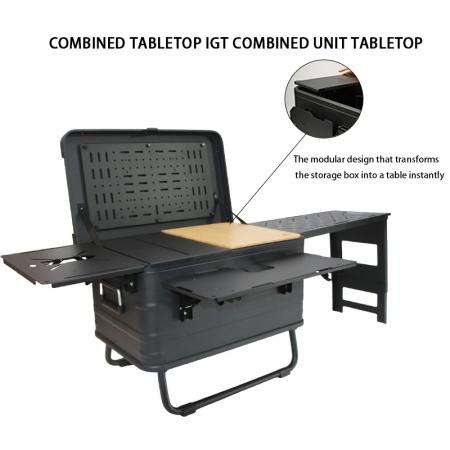 Caja de aluminio IGT para exteriores, ligera, con accesorios combinados, caja de camping de aleación de aluminio. 