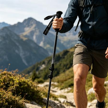 Bastones de senderismo de alta calidad, bastones telescópicos, bastones de trekking plegables y ligeros. 