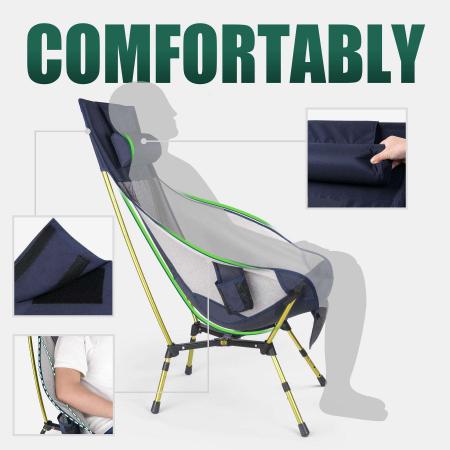 Silla de exterior tipo X con respaldo alto, aleación de aluminio 7075, color personalizable, precio de fábrica. 