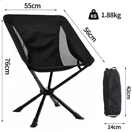 Silla plegable tipo sombrilla de aluminio con tela Oxford para dormitorio, ideal para acampar al aire libre.