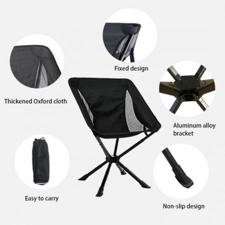 Silla plegable tipo sombrilla de aluminio con tela Oxford para dormitorio, ideal para acampar al aire libre.