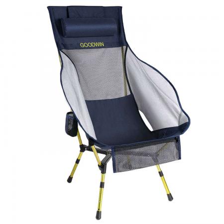 Silla de exterior tipo X con respaldo alto, aleación de aluminio 7075, color personalizable, precio de fábrica. 
