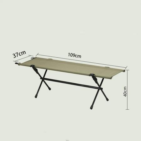 Muebles de exterior: Silla de jardín moderna de aluminio a medida, plegable y portátil, con taburete doble largo.