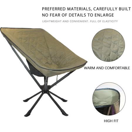 Funda moderna para silla de camping de exterior, suave, gruesa, cálida y ecológica para invierno. 