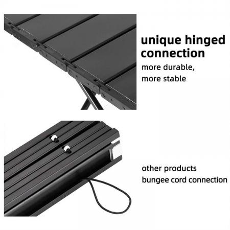 Mesas plegables ultraligeras para exteriores con bolsa de transporte para camping.