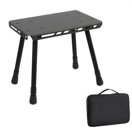 Taburete plegable ultraligero de aluminio para pesca y exteriores. Mini taburete plegable para camping. 