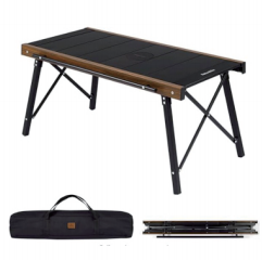 Mesa plegable moderna de camping IGT, mesa de aluminio portátil y ligera para exteriores con bolsa de transporte. 