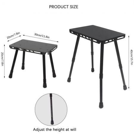 Taburete plegable ultraligero de aluminio para pesca y exteriores. Mini taburete plegable para camping. 