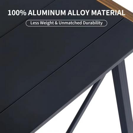 Mesa plegable moderna de camping IGT, mesa de aluminio portátil y ligera para exteriores con bolsa de transporte. 