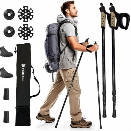Bastones de trekking ligeros y compactos, diseñados para senderismo, trekking en la nieve y aventuras al aire libre. 