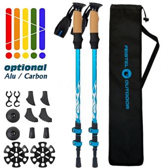 Fabricantes de bastones telescópicos de trekking con logotipo personalizado