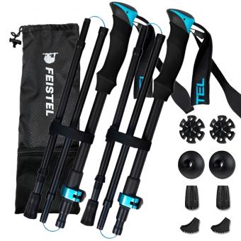 Bastones de trekking ultraligeros de carbono plegables