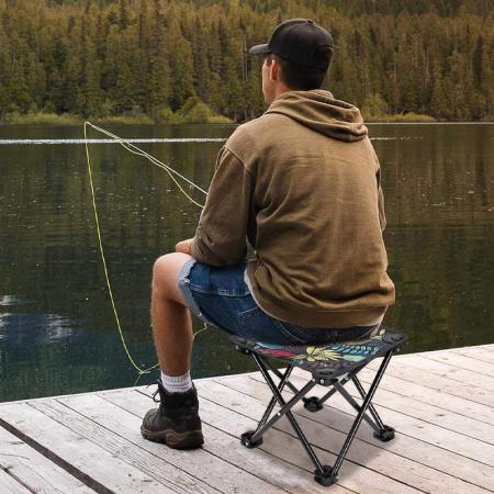 Taburete plegable portátil de mano de diseño moderno para exteriores, camping, picnic, viajes y playa 