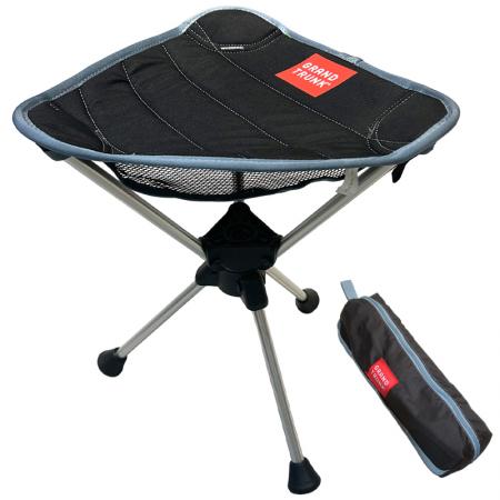 Taburete trípode plegable alto de acero portátil de tela Oxford 600D para camping y senderismo al aire libre