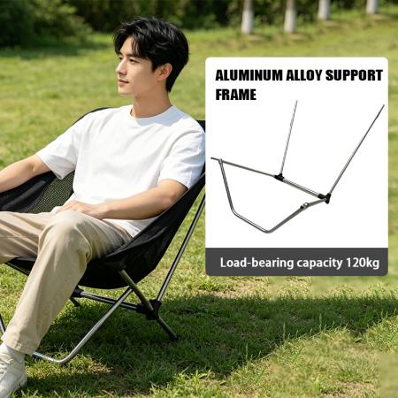 Silla plegable de aluminio ultraligera personalizada al por mayor para camping y pesca, silla moderna de mobiliario de exterior
