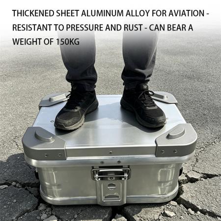 Caja rígida de almacenamiento de aluminio resistente para camping, impermeable, a prueba de polvo, caja de almacenamiento de metal con sellado 