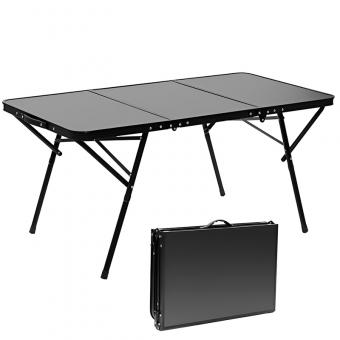 Mesa cuadrada de metal y aluminio para barbacoa al aire libre y camping de senderismo