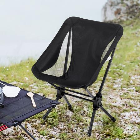 Silla de camping plegable compacta de configuración fácil, ligera y portátil, de aluminio y tela Oxford 