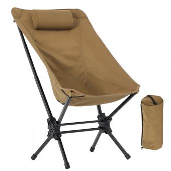 Silla de camping de aleación de aluminio de respaldo alto y gran capacidad de carga