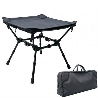 Mini taburete de camping cuadrado de aluminio, mesa y silla de camping compacta de doble uso