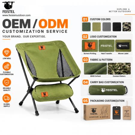 Silla de camping plegable verde: silla ligera de perfil bajo de 2,29 lb, estructura de aluminio 7075, Oxford 600D, capacidad de 250 lb 