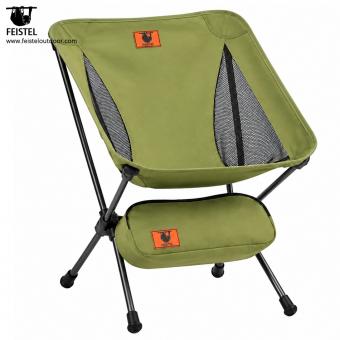 Silla de camping plegable verde