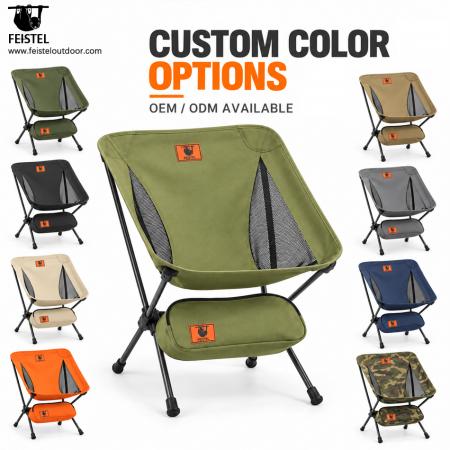 Silla de camping plegable verde: silla ligera de perfil bajo de 2,29 lb, estructura de aluminio 7075, Oxford 600D, capacidad de 250 lb 