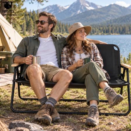 Silla de camping para exteriores para 2 personas para parejas: asiento doble de camping plegable para dos personas, estructura de aluminio 7075, Oxford 600D, capacidad de 250 kg 