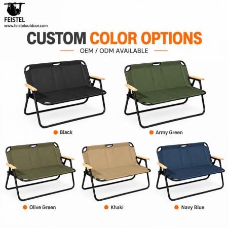 Silla de camping para exteriores para 2 personas para parejas: asiento doble de camping plegable para dos personas, estructura de aluminio 7075, Oxford 600D, capacidad de 250 kg 
