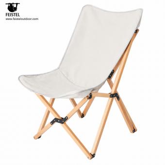 Silla de camping de madera plegable