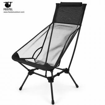 Silla de camping de malla de respaldo alto