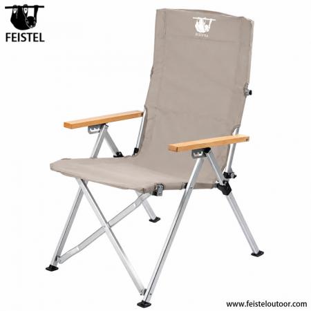 Silla de camping con respaldo ajustable y estructura plegable de aluminio: silla de exterior portátil para camping, senderismo y viajes 