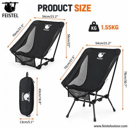 Silla que hace excursionismo plegable portátil resistente ligera para al aire libre 